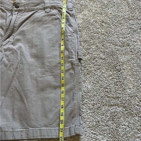 Carhartt Men’s Size 40 Carpenter Relaxed Fit Khaki Work Wear Shorts 10” Inseam - Picture 5 of 11
